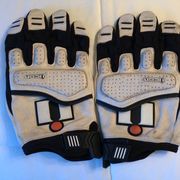 NEW Icon Mens Super Duty 2 Leather Armored Motorcycle Gloves BLACK All Sizes
